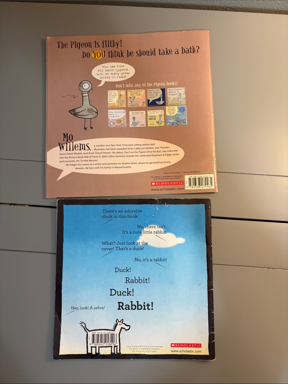 Scholastic “The Pigeon Needs a Bath” & “Duck Rabbit” kids books - Picture 2 of 2